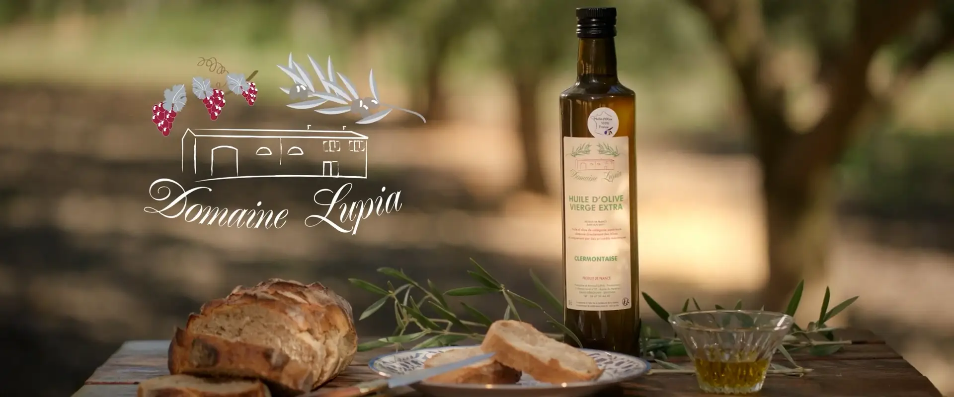 Image extraite de la publicité huile d’olive Domaine Lupia